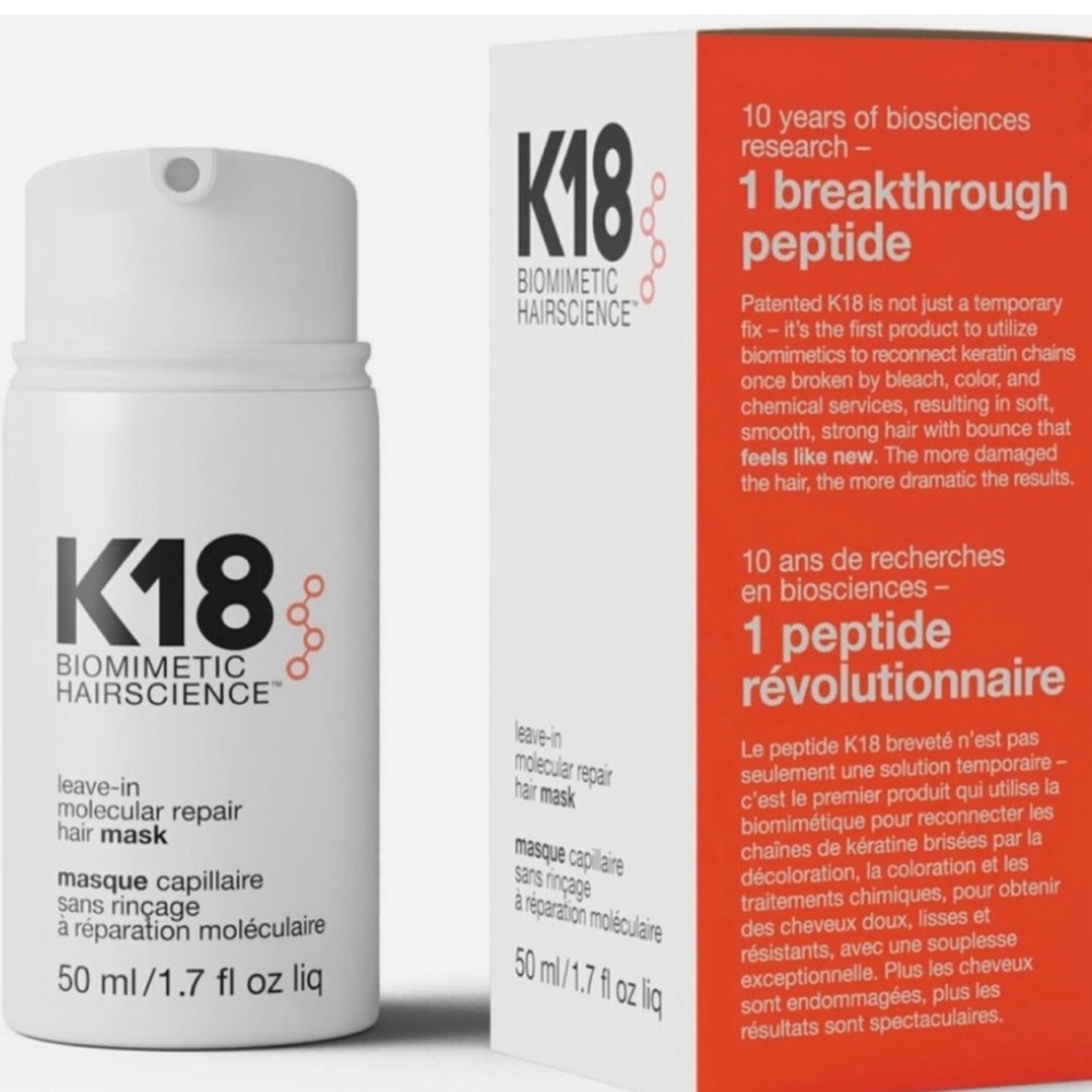 K18 Leave In Hairscience Molecular Repair
Hair Mask 1.7 fl oz / 50ml